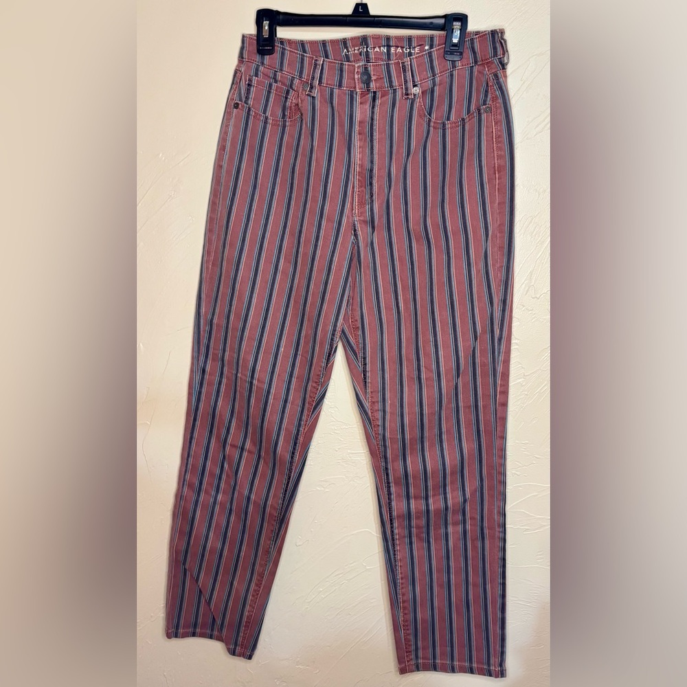 American Eagle Outfitters Striped Mom Jeans Pants
